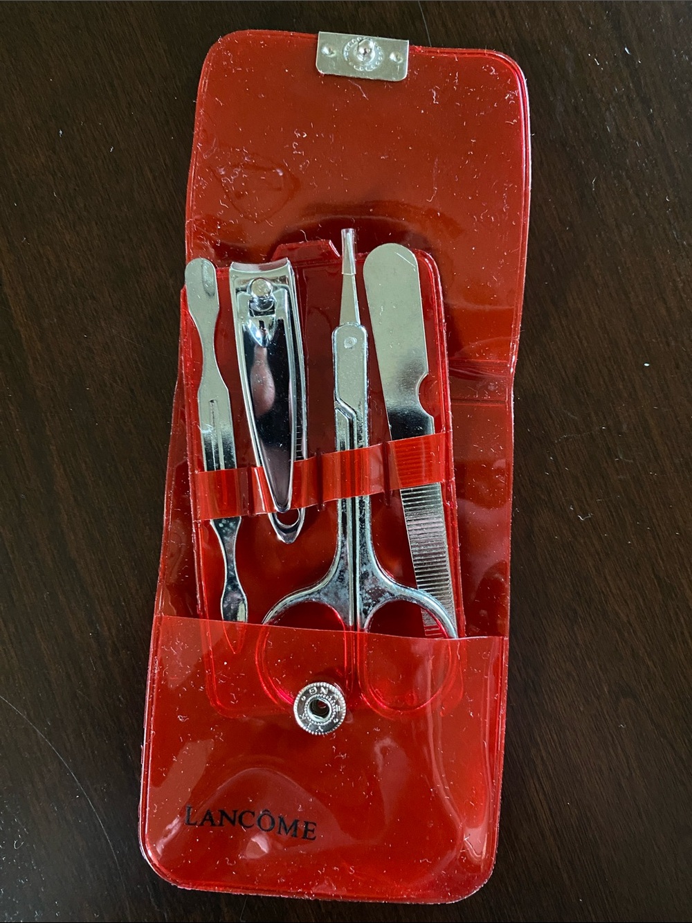 Lancome Compact Red Manicure Set